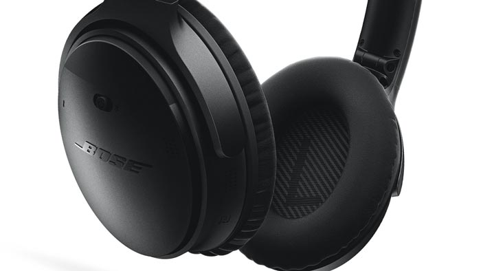 Close-up image of QC35 earcup.
