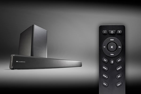 Image of TVB2 remote controlling tv and sound bar