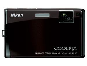 Coolpix S60 Espresso Black 10-Megapixel Digital Camera with Touch Panel LCD image
