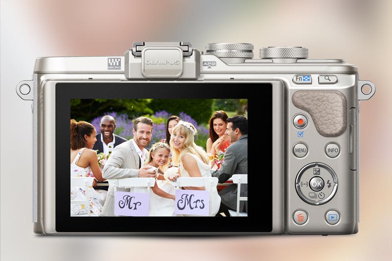 Image of Olympus E-PL8 LCD and wedding