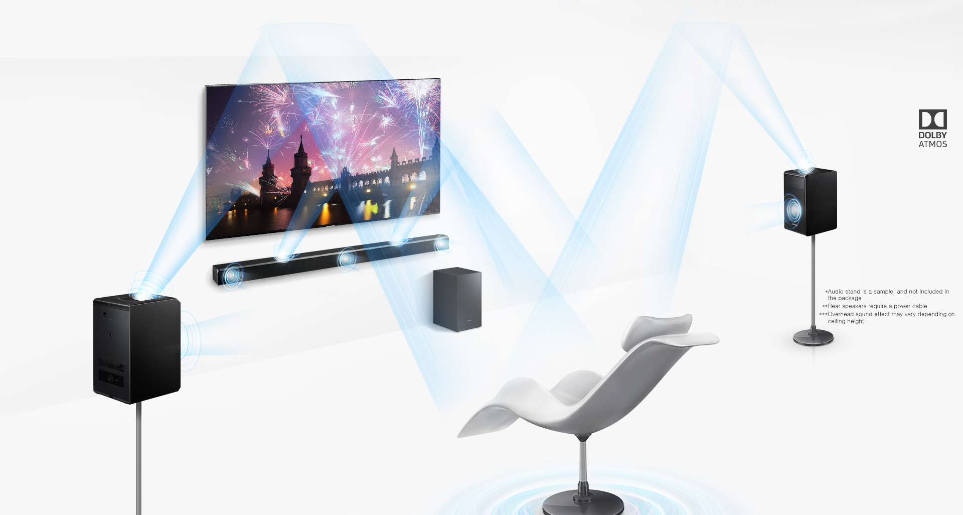 Experience Dolby Atmos Surround.