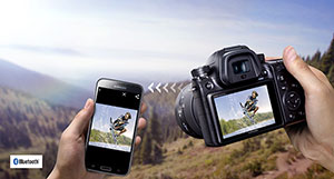 NX1 has bluetooth and wi-fi advanced shooting capabilities