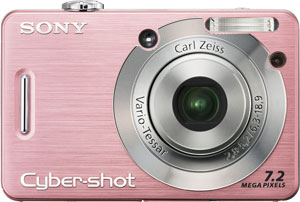 Sony 7.2 MP Cyber-shot DSCW55 Digital Camera, Pink