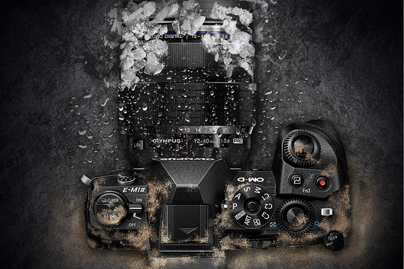 Image of OMD EM1 MK II in dust and ice