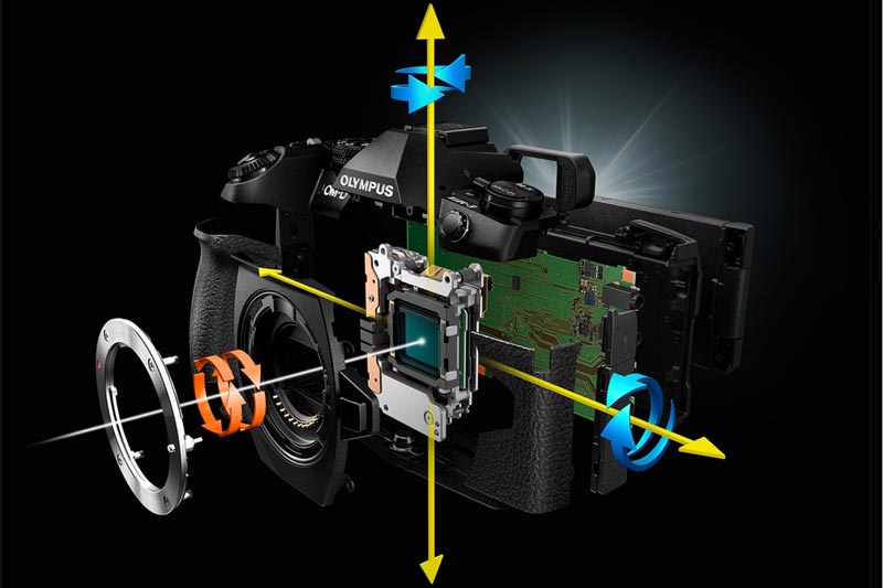 Image of image stabilization mechanism in OMD EM1 MK II